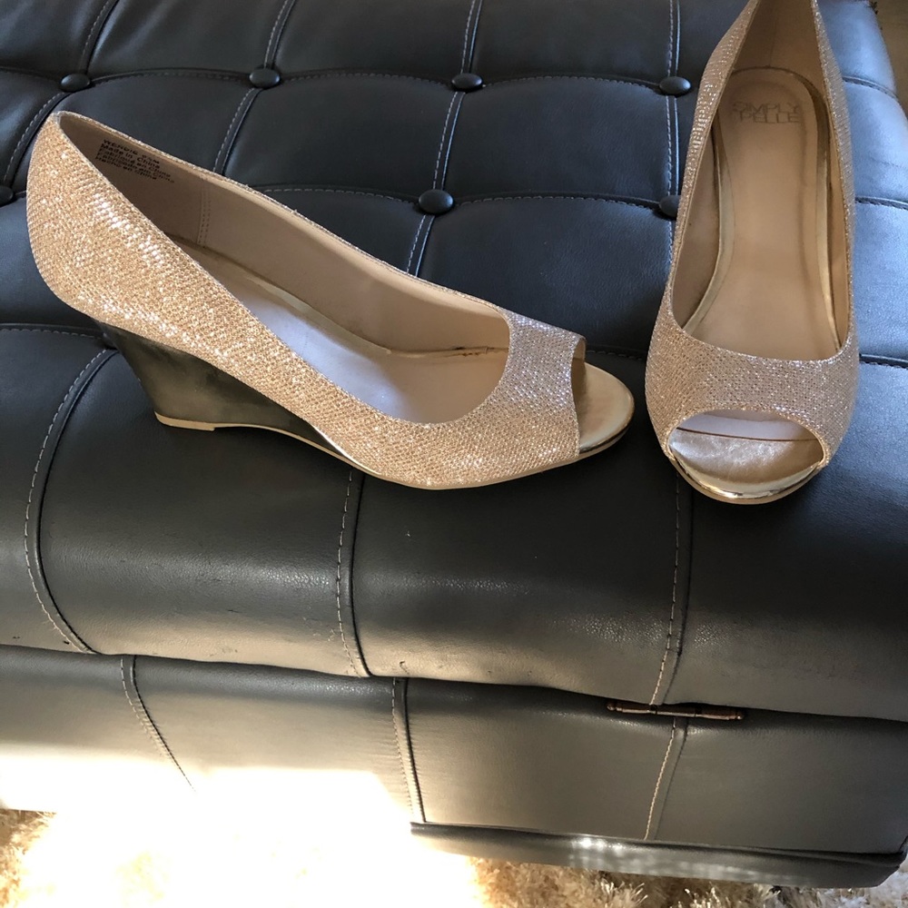 Ladies Peep Toe Wedge Shoes